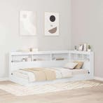 vidaXL Boekenkast Bed met hoofdeinde Wit 90 x 190 cm Bewerkt, Verzenden, Nieuw