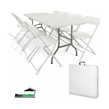 MaxxGarden Vouwtafel - Biertafel - picknick - wit - tafel..., Tuin en Terras, Ophalen of Verzenden, Nieuw