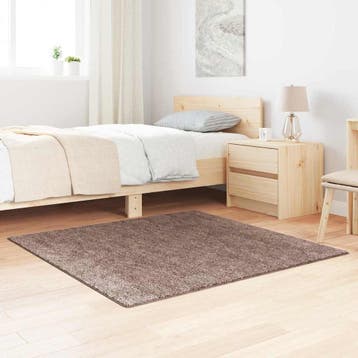 vidaXL Antislip Shaggy Tapijt Bruin 120 x 120 cm PP, Verzenden, Nieuw