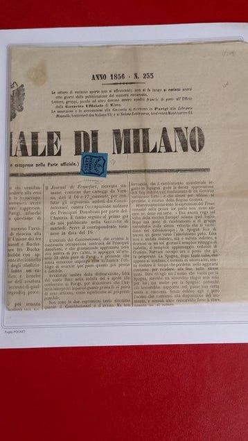 Italiaanse oude staten - Parma 1853/1856 - Zegelbelasting, Gestempeld