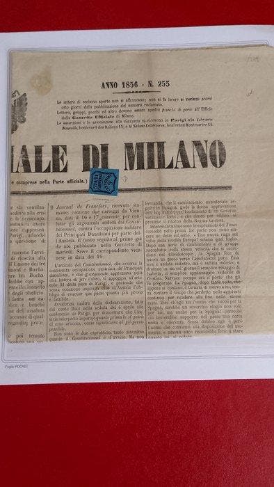 Italiaanse oude staten - Parma 1853/1856 - Zegelbelasting, Timbres & Monnaies, Timbres | Europe | Italie