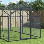 vidaXL Volière 1,79x2x1,85 m aluminium antracietkleurig, Dieren en Toebehoren, Verzenden, Nieuw