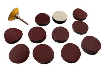 Set van 50 mm schuurblok (met 100 schuurschijfjes, korrel 8, Verzenden, Nieuw