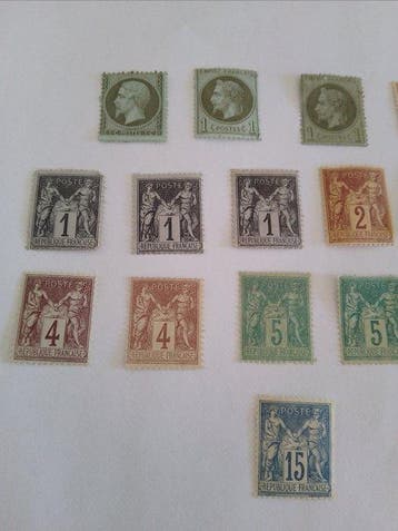 France - Lot Timbres France Neuf Napoléon/Cérès /Sage -, Gestempeld