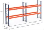 Mecalux palletstelling gebruikt met liggers 280cm en hoog..., Ophalen of Verzenden