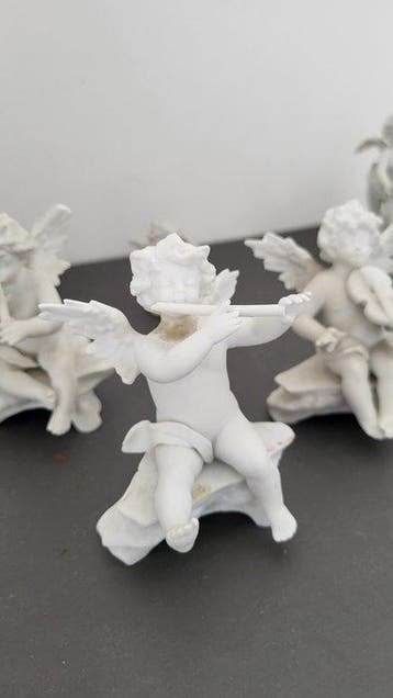 Volkstedt - Beeldje, 6 angelots - 9 cm - Porselein, Antiquités & Art
