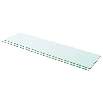 vidaXL Schappen 2 st 100x25 cm glas transparant, Verzenden, Nieuw