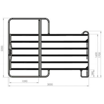 Roundpen paddock paneel met poort - robust 50kg
