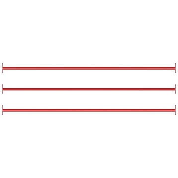 vidaXL Rekstokken 3 st 125 cm staal rood, Kinderen en Baby's, Verzenden, Nieuw