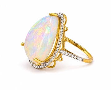 Zonder minimumprijs - Ring - 14 karaat Geel goud - 11.78ct., Nieuw