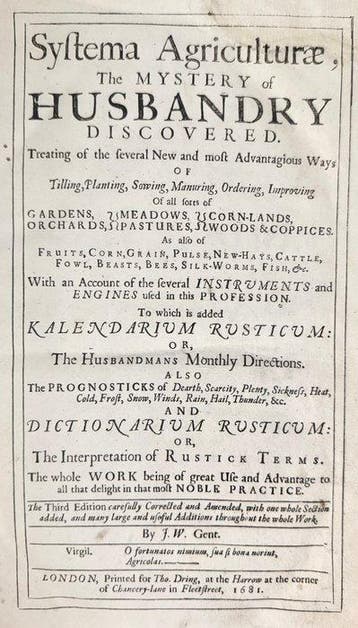 John Worlidge - Systema Agriculturae - 1681