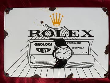 Rolex - Rolex reclamebord „Orologi Ginevra“ – zwaar