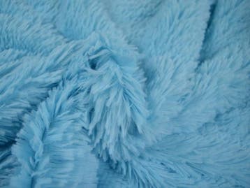 10 meter langharig bont - Aqua blauw - Pluche stoffen, 120 cm of meer, Polyester, Verzenden, Blauw