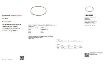 Zonder minimumprijs - Tennis armband - 14 karaat Witgoud -