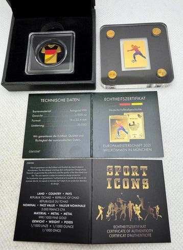 Allemagne. Medal ND 2x 1/500 ,1/1000 Oz oro (.999)