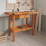 vidaXL Werkbank met lade en bankschroeven 124x52x83 cm, Verzenden