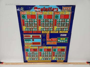 Originele frontplaat van bingo- en spelautomaat...., Collections, Machines | Machines à sous
