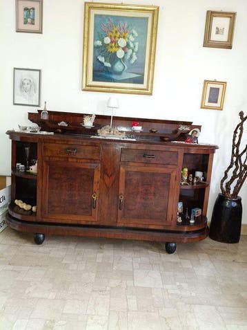 Credenza - Verguld messing - Dressoir Art Deco