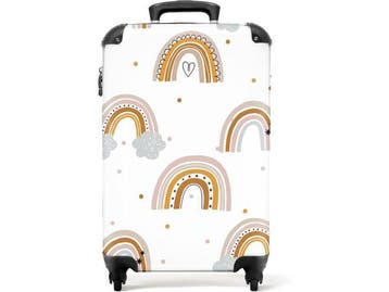 Veiling - Koffer handbagage regenboog stippen