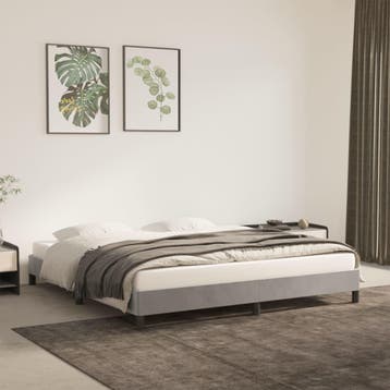 vidaXL Bedframe zonder matras 180x200 cm fluweel lichtgrijs, Verzenden, Nieuw
