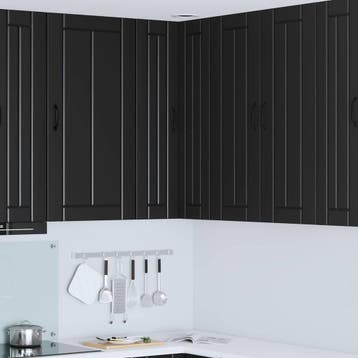 vidaXL Wandhoekkast LUCCA Zwart 57 x 57 x 100 cm Bewerkt, Verzenden, Nieuw