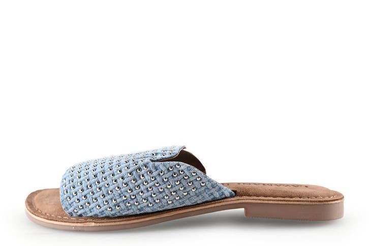 Lazamani Slippers in maat 41 Blauw, Kleding | Dames, Schoenen, Blauw, Zo goed als nieuw, Slippers, Verzenden