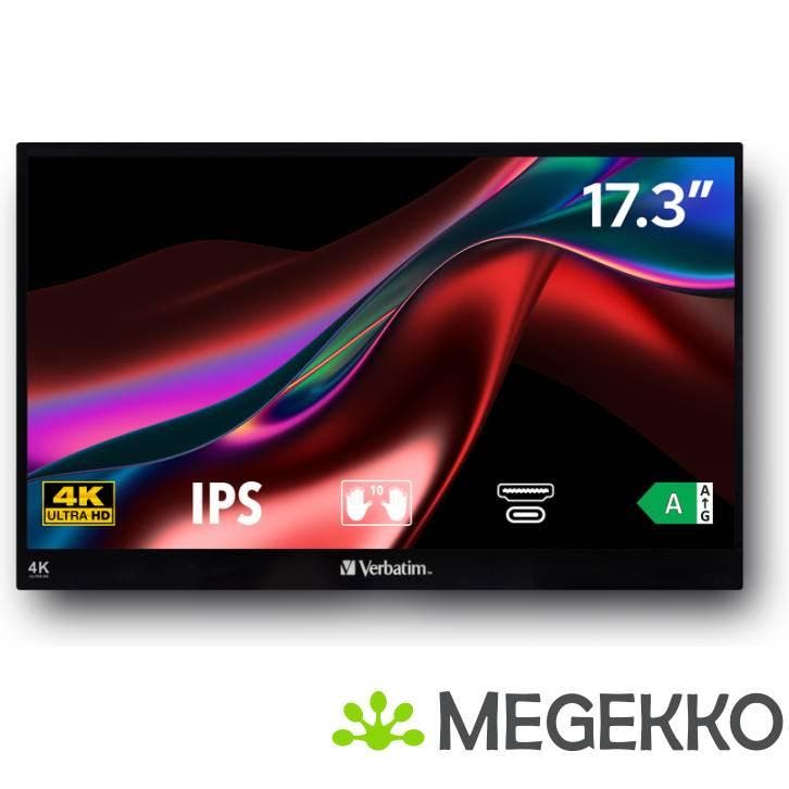Verbatim PMT-17-4K 17.3  4K Ultra HD Touchscreen Portable, Computers en Software, Overige Computers en Software, Nieuw, Verzenden