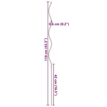 vidaXL Plantenstok spiraal 110 cm gegalvaniseerd staal 20 st, Verzenden