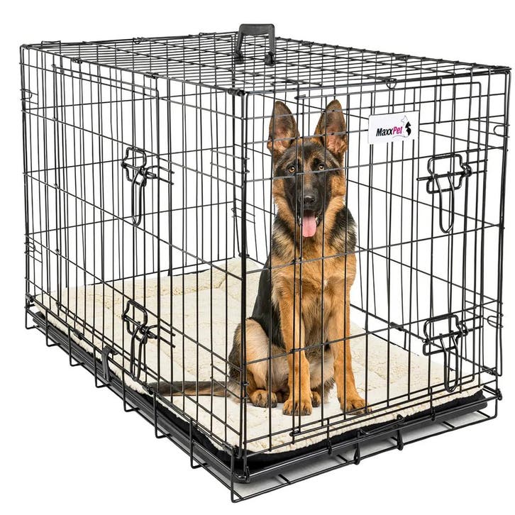MaxxPet Hondenbench met Plaid - Zwart - Incl. Plaid - 122..., Animaux & Accessoires, Caisses pour chiens, Enlèvement ou Envoi