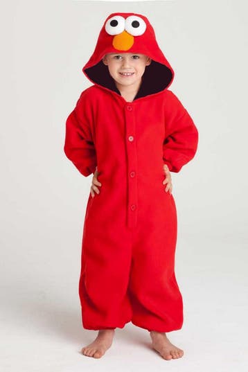 Onesie Elmo Peuter Pakje Kostuum 86-92 Rood Elmopakje Romper, Ophalen of Verzenden