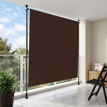 vidaXL Buitenzonwering Rolgordijn Bruin 200 x 270 cm, Verzenden, Nieuw