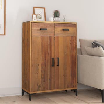 vidaXL Schoenenkast 75x40x110 cm massief grenenhout, Huis en Inrichting, Kasten | Schoenenkasten, Verzenden, Nieuw