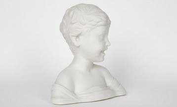 Buste, Fanciullo sorridente - 32 cm - Marbre de Carrare