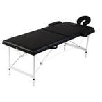 vidaXL Massagetafel met 2 zones inklapbaar aluminum frame, Verzenden