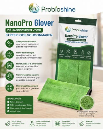 NanoPro Glover: dé handschoen voor streeploos schoonmaken, Ophalen of Verzenden