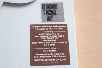 Chicago - At Carnegie Hall - April 9, 1971 Ltd Edition Box -, Nieuw in verpakking