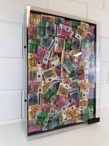 Mike Blackarts - Euro 3D Currency Composition Acrylic Box