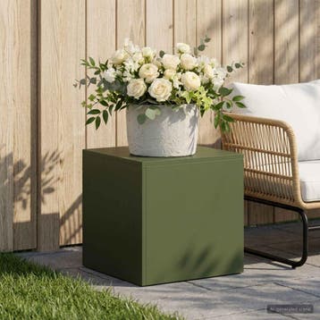 vidaXL Plantenstand Olijfgroen 40 x 40 x 40 cm weervast, Verzenden