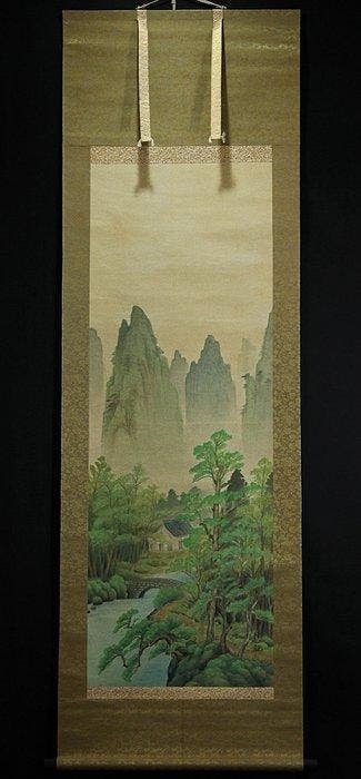 Sansui-ga - With signature and seal  Raikan - Japon