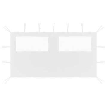 vidaXL Prieelzijwand met ramen 4x2 m wit, Verzenden