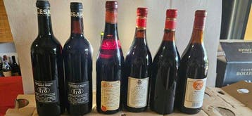 1964 x2 Pio Cesare & 1974 x2, 1982, 1958 Marchesi di Barolo