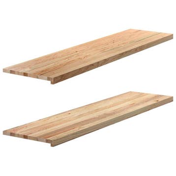 vidaXL Vensterbanken 2 st onbehandeld 160x40x2 cm massief, Doe-het-zelf en Bouw, Verzenden, Nieuw