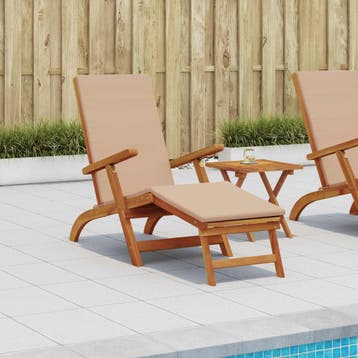 vidaXL Ligstoel die kan leunen en vouwen Massief Acacia Hout, Tuin en Terras, Verzenden, Nieuw