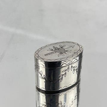 Boîte - vinaigre parfumé, parfum - Argent 800 - Paris du