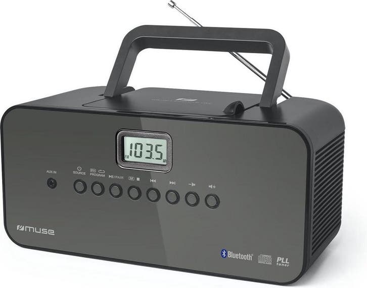 Draagbare radio/CD-speler met bluetooth Muse M-22BT -, Telecommunicatie, Zenders en Ontvangers, Nieuw, Verzenden