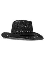 Cowboyhoed Raffia Zwart Zwarte Gevlochten Stro Cowboy Wester, Ophalen of Verzenden, Nieuw