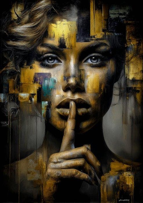 Giancarlo Colombo - GCD Art - The Secret #16, Antiquités & Art, Art | Peinture | Moderne