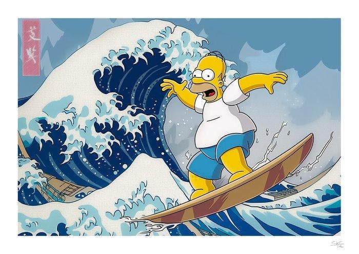 SKE - Homer Kanagawa Wave, Antiquités & Art, Art | Objets design