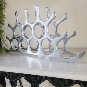 Michael Noll - Wijnrek - 15 flessen - Gepolijst Aluminium