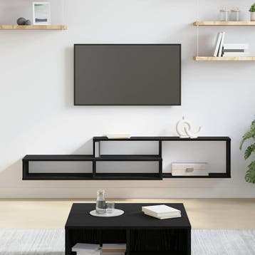vidaXL Wand TV Stand 150 x 25 x 28,5 cm Bewerkt hout, Verzenden